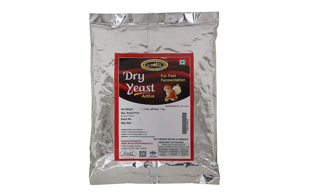 Tripple Star Dry Yeast Active    Pack  500 grams